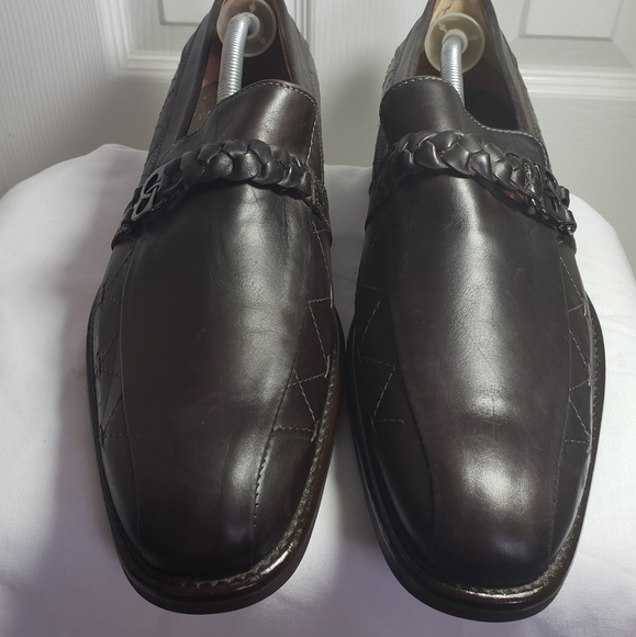 Bacco Bucci Mens Loafers Sz 11W Brown Leather main image 7